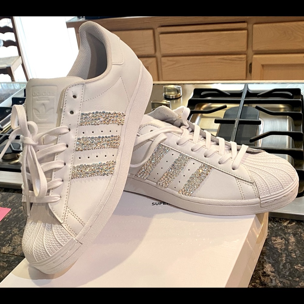 Adidas Superstars Custom w/Swarovski Crystals